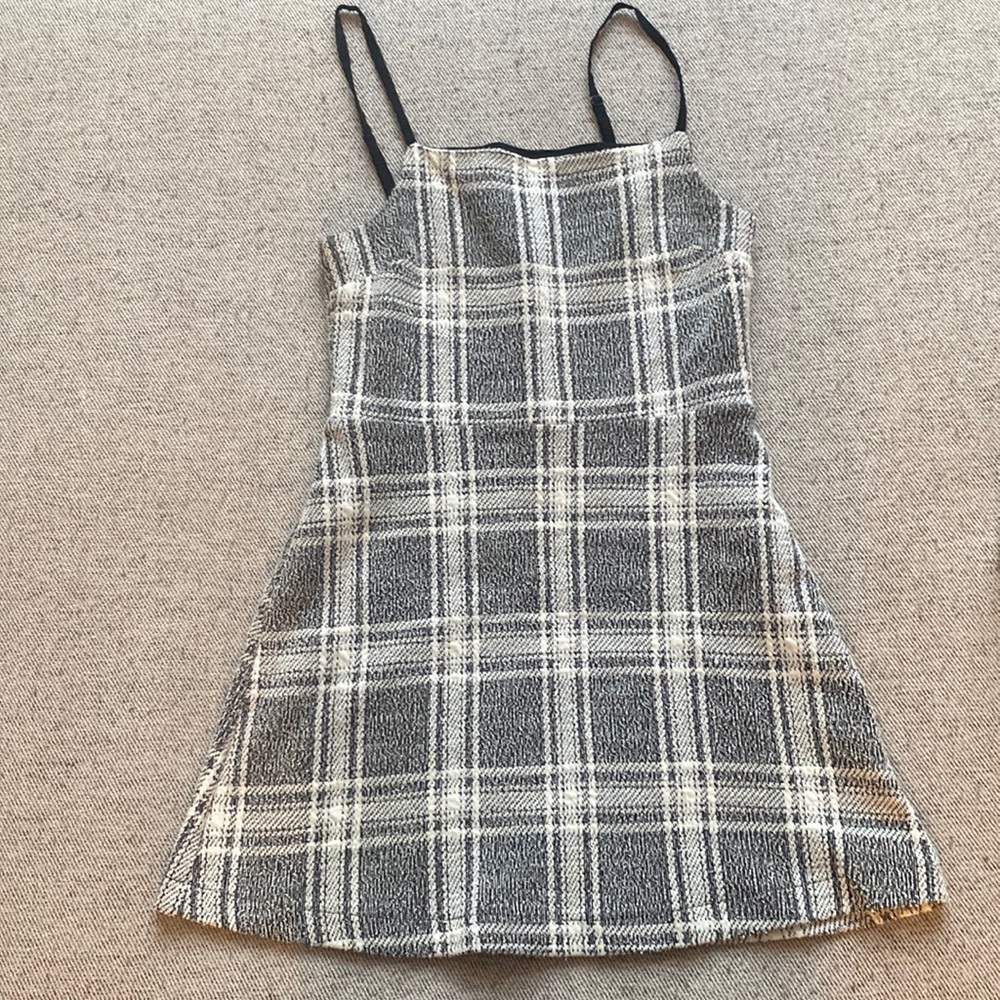 Checkered sweater dress